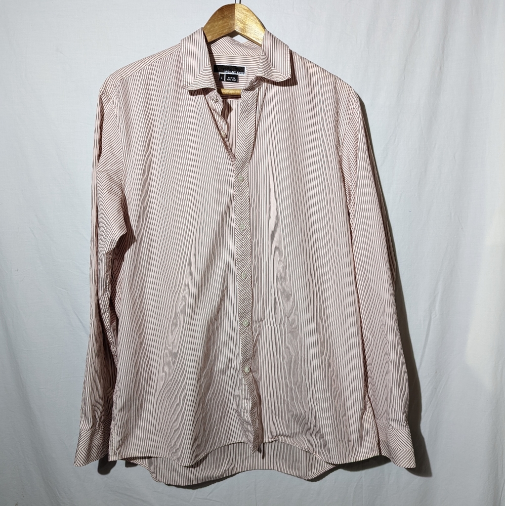 Michael Kors Pink Striped Button Down Blouse